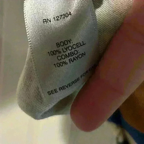 John mark women’s button down tie front mixed pattern blouse Sz. Med EUC office - Picture 3 of 5